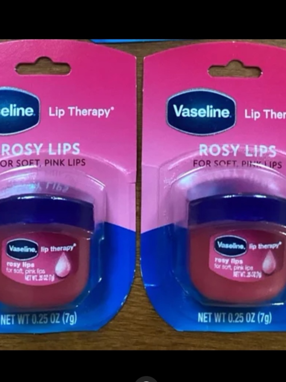 Vaseline Lip Therapy Rosy Lips Bundle New Net weight 0.25 oz/7g